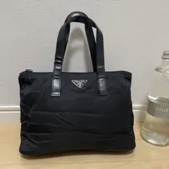 ■PRADA（プラダ）/良品 / ナイロン/ ハンドバッグ /ブラック 黒