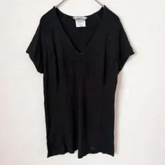 ニューバランス Tシャツ Vネック 半袖 無地 M 黒 レーヨン スポーツのサムネイル