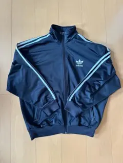 80s 万国旗タグ アディダス adidas トラックジャケット 黒 S