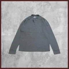 US古着 ROEBUCK&Co 無地 サーマル ロンT 長袖 グレー XLサイズ