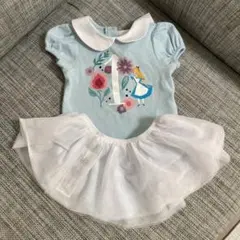 美品 香港ディズニーランド アリス ロンパースセット 9-12M 80cm
