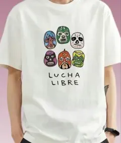 ルチャリブレ マスクデザイン Tシャツ M　グラフィック　ロゴ入り