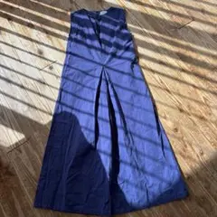 emi+　キーネック　ノースリーブ　オールインワン 　ワイド　サロペット