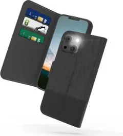 iPhone 13 pro max用 ケース財布型 手帳型ブラック6.7インチ