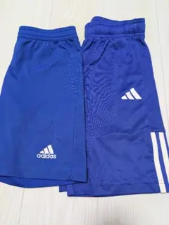 adidas サッカー ハーフパンツ ブルー150cm