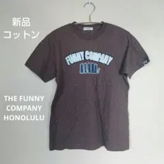 新品 タグ付き、コットン DEAL ブラウン プリント Tシャツのサムネイル