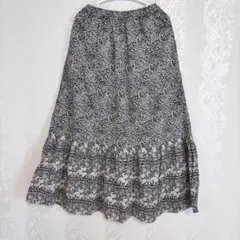 アナスイ×ユニクロ コラボ ペイズリー柄 ロングフレアスカート