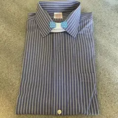 Brooks Brothers ネイビー ストライプ ワイシャツ 15-1