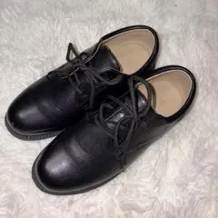 ブラック フォーマルシューズ レースアップ 23.0