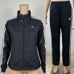 adidas ブラック ジャケット パンツ セット M
