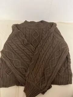 E hyphen world gallery PEACE ケーブルニットセーター