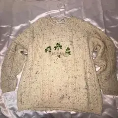 90's Ramblers 　森ガール　ニット　クローバー　古着　ウィッシュコア