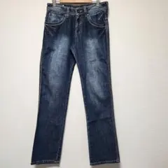 ★美品★ストレートデニムパンツ Mサイズ インディゴブルー