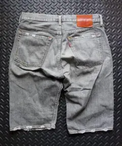 Levi's 503 レザーパッチ　グレー ショートパンツ