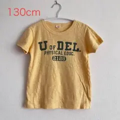 【NEEDLE WORKs】130 半袖Tシャツ イエロー ロゴプリント キッズのサムネイル