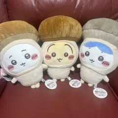 ちいかわ・きのこ着ぐるみBIGぬいぐるみ3種(ちいかわ＆ハチワレ＆うさぎ)