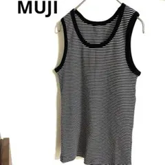 無印良品　ボーダー　タンクトップ