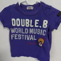 ミキハウスDOUBLE.B 紫 Tシャツ80