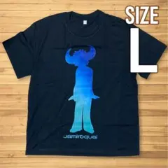 新品未使用★ジャミロクワイ Tシャツ サイズL 黒×青 ブラック バンドTシャツ