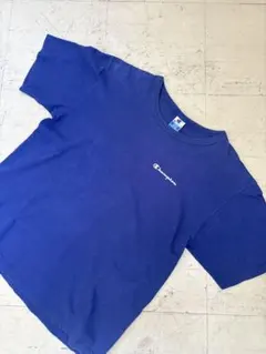 【90S USA製 青タグ CHAMPION 】Tシャツ ネイビー　Lサイズ