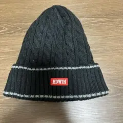 EDWIN ニット帽 ビーニー ブラックのサムネイル