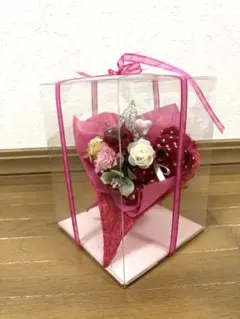プリザーブドフラワー︎アレンジメント バスケットアレンジ レッド