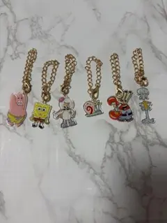 スポンジボブ キーホルダー 6個セット パトリック イカルド カーニ