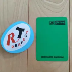 JFA 審判用グリーンカード RESPECTワッペン セット