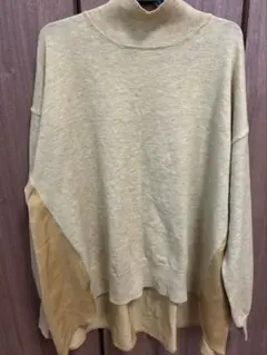 THE SHOP TK イエロー ニットセーター