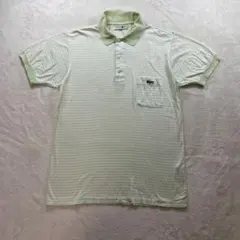 F2122 LACOSTE メンズ ボーダーポロシャツ サイズ3 ライトグリーンのサムネイル
