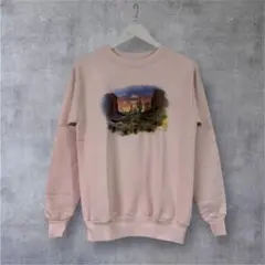 80s sweatshirt fade pink