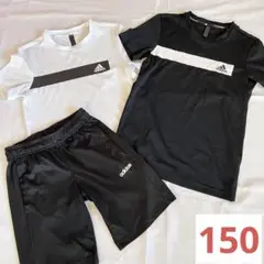 【送料無料】adidas アディダス ジャージ 半袖 短パン ハーフパンツ150