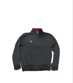 adidas グレー ジップアップジャケット