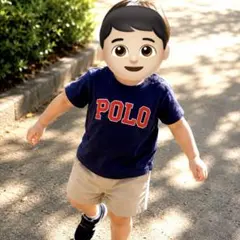 POLO Baby ネイビー Tシャツ 100cm 子供服　キッズ　保育園着のサムネイル