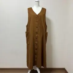 サニークラウズ　ロングワンピース ノースリーブ　大人　可愛い　ナチュラル　春