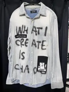 RAF SIMONS チェストパッチ デニムシャツ 2019SS(缶バッジ付) - メルカリ