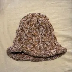 ヴィンテージライク⭐︎ハンドメイド ケーブル編み ニット帽
