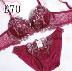 B70ラブリーハート（レッド）♥️ブラジャーショーツセット♥️リサマリ系姫系