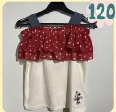 新品＊120サイズ＊ミニーちゃん　トップス＊シフォン　フリル