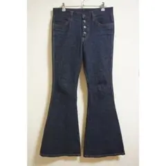 【美品】DEE DEE ベルボトム フレア デニム パンツ 濃紺 ネイビー 32 ベルボトム BELLBOTTOM 渋谷 DEEDEE