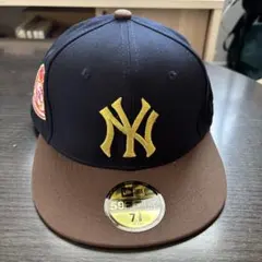 釣*吉様 未使用　New Era 59FIFTY ヤンキース　ネイビー ブラウン