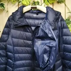 MK123★ユニクロ★ウルトラライトダウン ★ネイビー★ コート★サイズXS