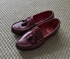 美品』COLE HAAN タッセルローファー バーガンディ 革靴 レザー 赤