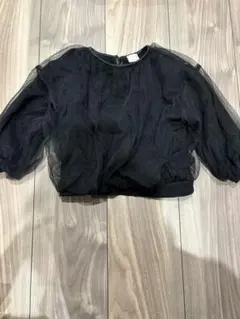プティマイン 黒チュールトップス 90サイズ