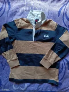 良品　canterbury カンタベリー　ストライプ ポロシャツ　130　人気