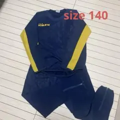 ATHLETA ピステ上下 ネイビー/イエロー　140