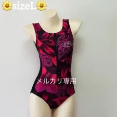 USED«L»フットマーク フロントジップ ワンピース水着のサムネイル
