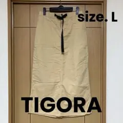 TIGORA ロングスカート ベージュ バックル付き　Lのサムネイル