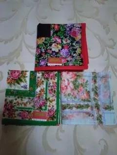 Kenzo 花柄ハンカチ3枚セット