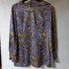 ペイズリー柄 長袖シャツ